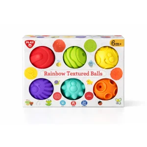 Play Go Rainbow Textured Balls 6 Piece